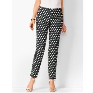 Talbots Polka a Dot Chatham Ankle Pants Black sz 8